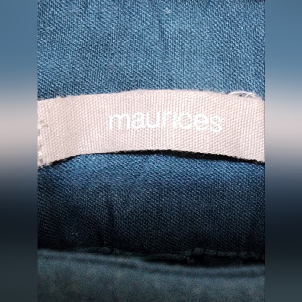 NWT Maurices Blue Flare Dress Pants - Large - Picture 5 of 5